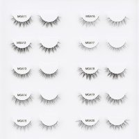 Natural Wispy Lashes bamboo charcoal fiber