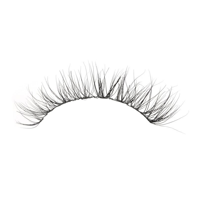Natural mink clear band lashes wearing effect