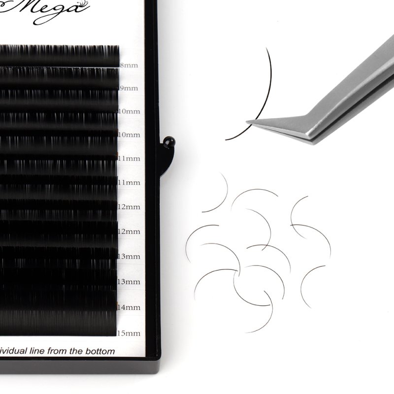 D curl matte flat lash extension