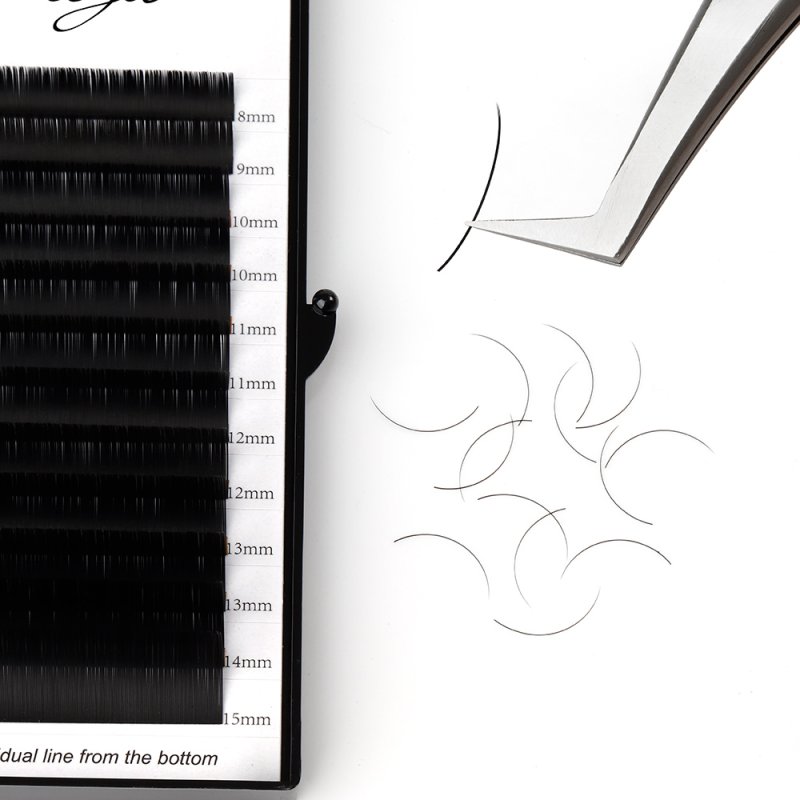 c curl matte flat individual lashes tray