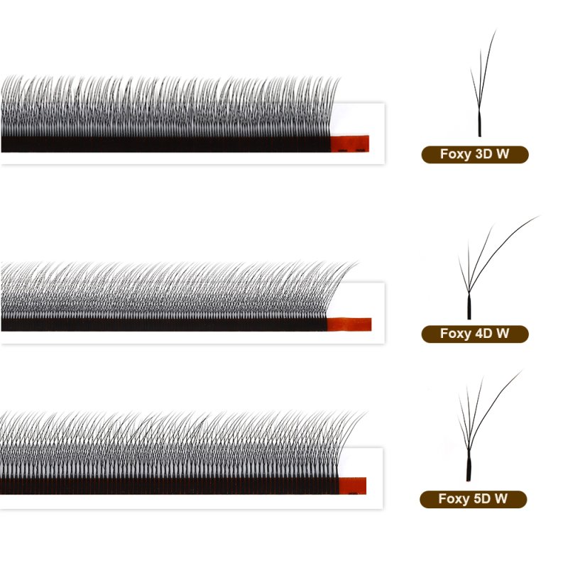 foxy 3D W VS 4D W VS 5D W lashes