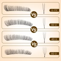 2D U VS 3D U VS 4D U VS 5D U lashes