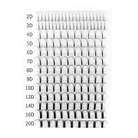 2D-20D Long stem premade lash fans