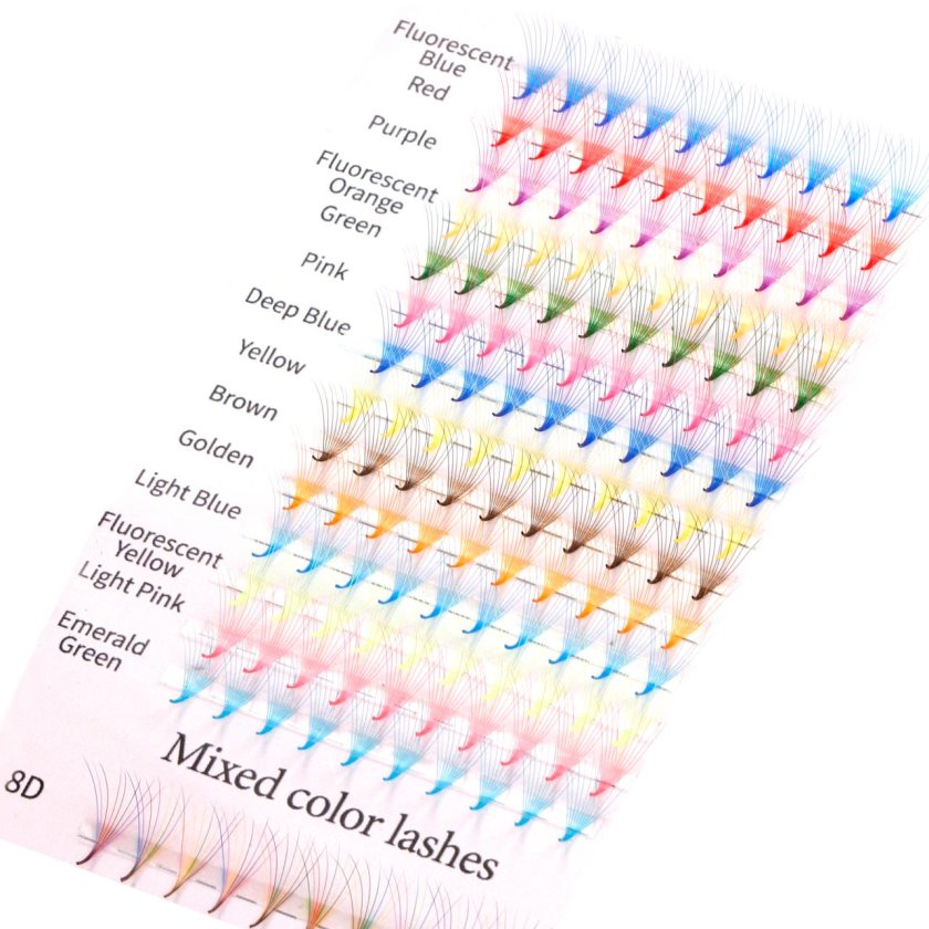 Colored premade fans