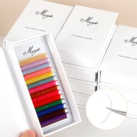 colored individual lashes trays