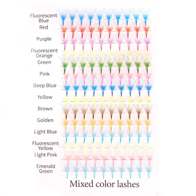 colored premade volume fans