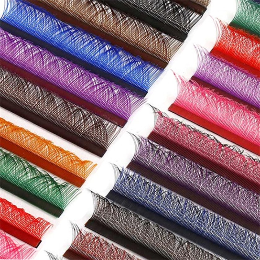 Colored premade fans