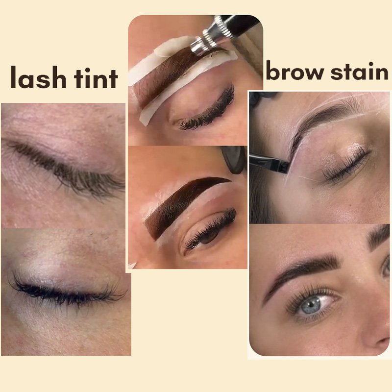 brow stain and lash tint effect