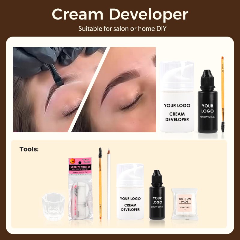 Salon or home diy brow stain