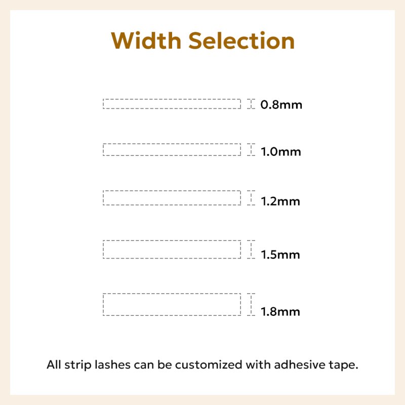 self adhesive lashes glue band width custom