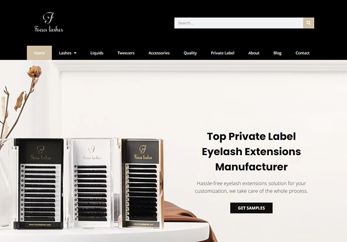 Focus Lashes website