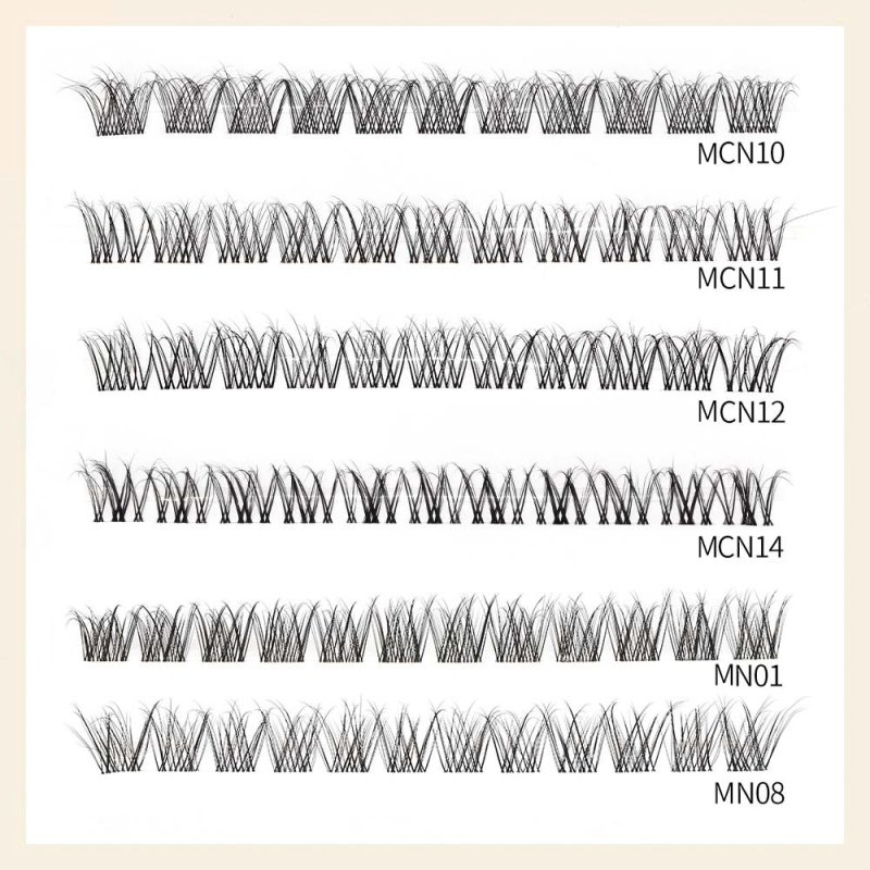 natural style diy cluster lash extensions