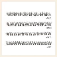 wispy-style cluster lashes — front view