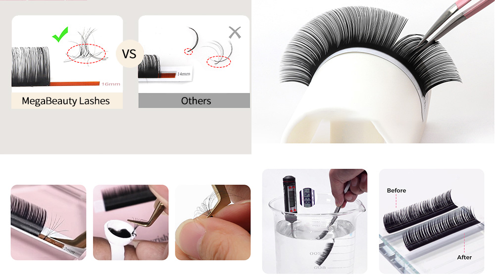 Mega beauty volume lash extensions-soft, easy fan,stable curl