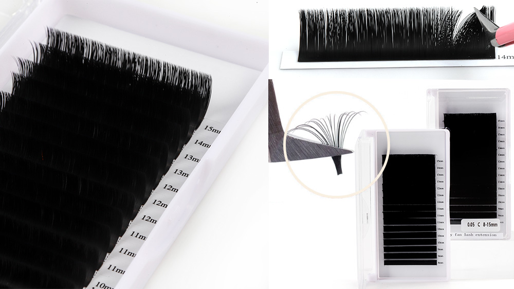 Mega beauty easy fan lash extensions-soft,stable curl,strong base